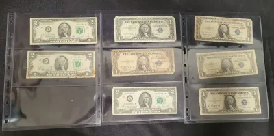 SILVER CERTIFICATE DOLLARS & VINTAGE 2$ DOLLAR BILLS