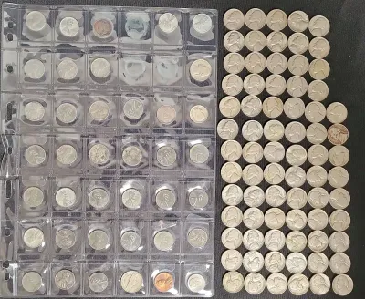 WWII PENNIES, 1940s-1960s NICKELS, & MORE