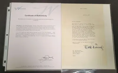 WALT DISNEY TYPE LETTER SIGNED BY WALT HIMSELF