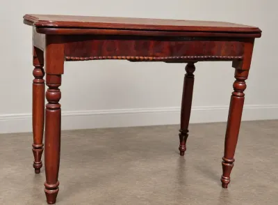 ANTIQUE WOODEN FOLD-OVER TABLE