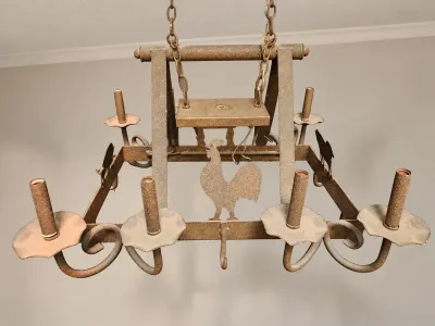 RUSTIC METAL CHANDELIER 