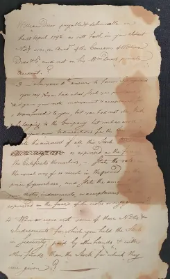 HISTORICAL WILLIAM DUER LETTER