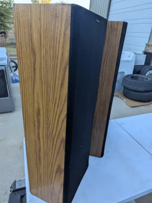 Vintage Sony Woodgrain Floor Speakers Pair