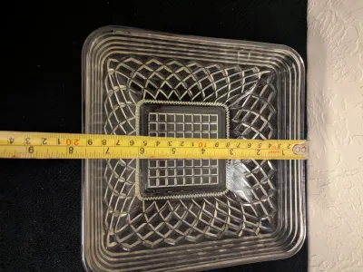 Vintage Square Pressed Glass Bowl- Federal