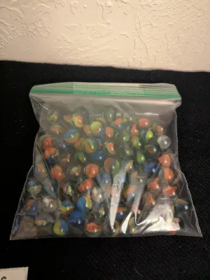 Large Lot of Vintage Toy Marbles