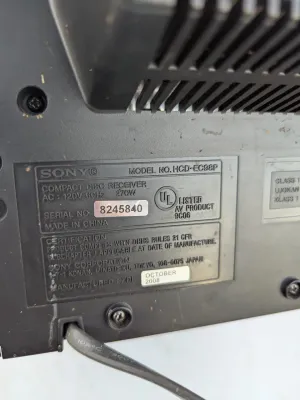 Sony MHC-EC98P Mini Hi-Fi Component System Receiver