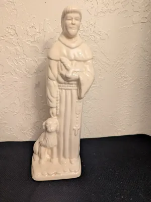 Vintage Ceramic St. Francis of Assisi Figurine