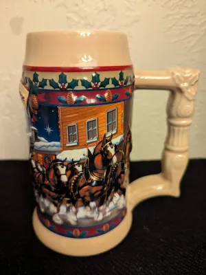 2003 Budweiser 'Old Towne Holiday' Beer Stein
