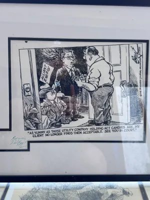 Signed Paul Berge Editorial Cartoon Print - The Business Journal Milwaukee
