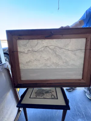 Rex Duggar Signed Coastal Beach Scene Oil Painting on Canvas