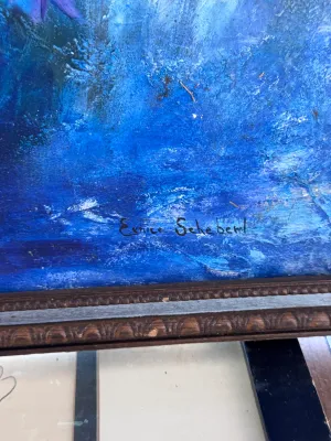 Eunice Scheberle Signed Floral Oil Painting