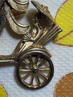 Vintage Collectibles Lot: Napoleon Paris Keychain, US Pin, Agate & Ephemera