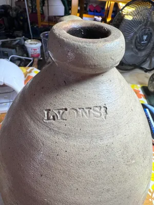 Antique Lyons Stoneware Jug