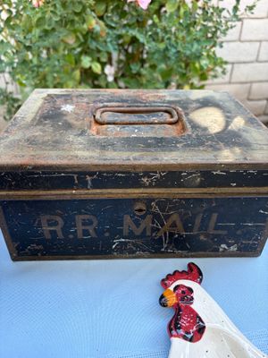 Sale Photo Thumbnail #39: Vintage metal cash box 