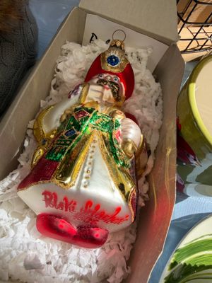 Sale Photo Thumbnail #69: Vintage Polish blown glass Christmas ornament 