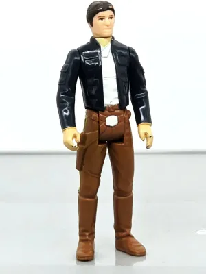 Vintage  Star Wars Han Solo (Bespin Outfit) action figure, circa 1980, showing minor paint wear.