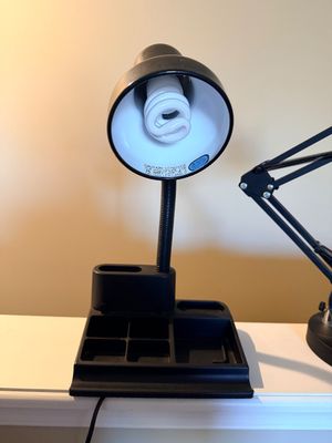 Two Black Desk Lamps