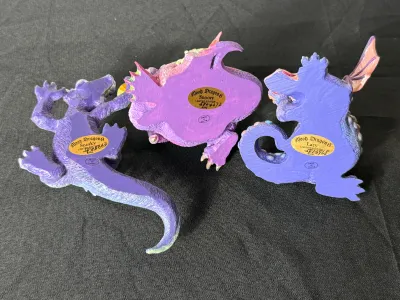 Collection of 13 Mood Dragons Figurines by TF&M