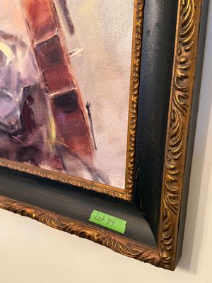 Anna Razumovskaya 'Intermission 2' Signed Mixed Medium Canvas