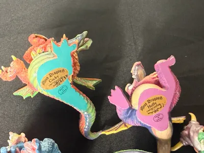 Collection of 13 Mood Dragons Figurines by TF&M