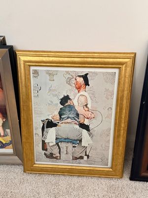 Group of Four Framed Norman Rockwell Prints