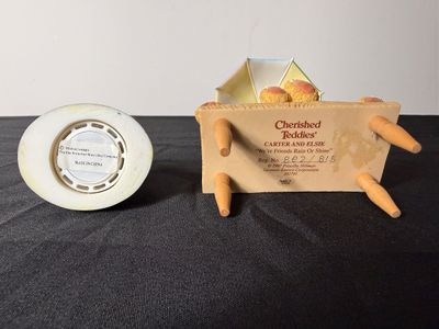 Cherished Teddies Music Box & Comedy/Tragedy Mask Figurine