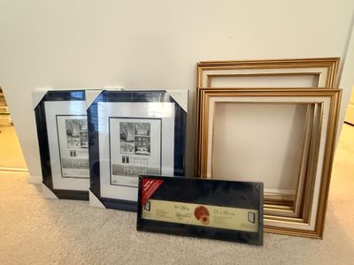 Assorted Picture Frames and Shadow Box