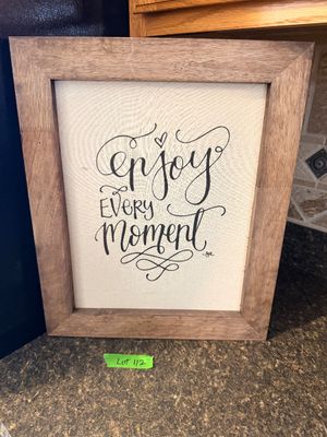 'Enjoy Every Moment' Framed Canvas Wall Art