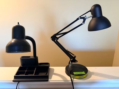 Two Black Desk Lamps