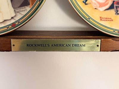 Norman Rockwell's American Dream Plate Collection with Rack
