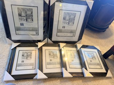 Lot of 6 New Timeless Frames Black Portrait Frames