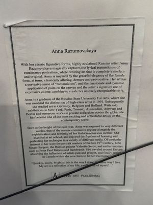Anna Razumovskaya 'Intermission 3' Signed Limited 2/50 On Canvas