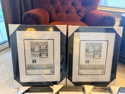 Lot of 6 New Timeless Frames Black Portrait Frames