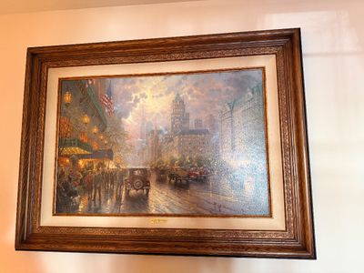 Thomas Kinkade 'New York, Fifth Avenue' Signed Canvas
