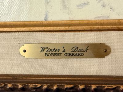 Robert Girrard 'Winter's Dusk' Framed Canvas
