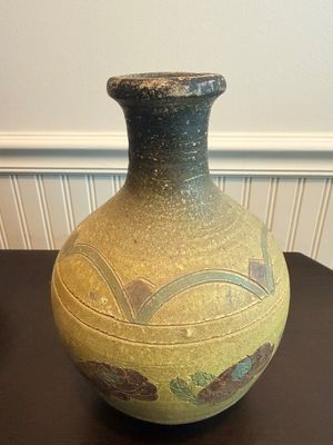 Trio of Rustic Textured Ceramic Vases