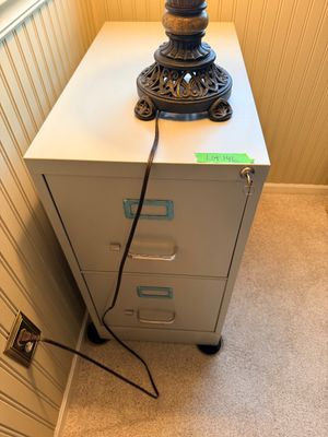 Hon 2-Drawer Metal Filing Cabinet with Key