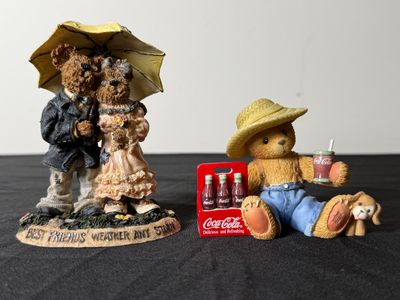 Vintage Handmade Teddy Bear & Boyds Bears Figurines