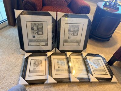 Lot of 6 New Timeless Frames Black Portrait Frames
