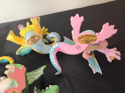 Collection of 13 Mood Dragons Figurines by TF&M