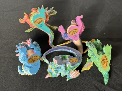 Collection of 13 Mood Dragons Figurines by TF&M
