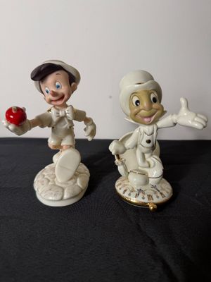 Lenox Disney Showcase Pinocchio & Jiminy Cricket Figurines