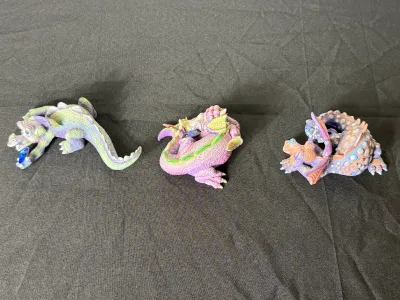 Collection of 13 Mood Dragons Figurines by TF&M