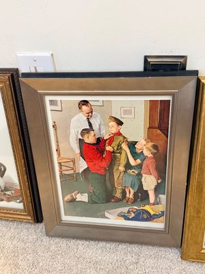 Group of Four Framed Norman Rockwell Prints