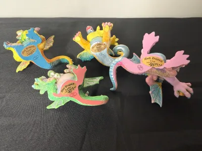 Collection of 13 Mood Dragons Figurines by TF&M