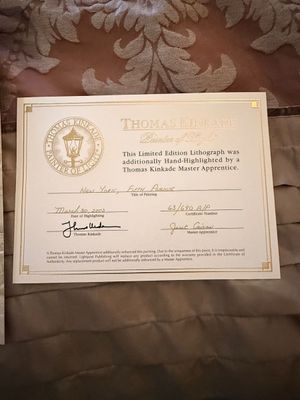 Thomas Kinkade 'New York, Fifth Avenue' Signed Canvas