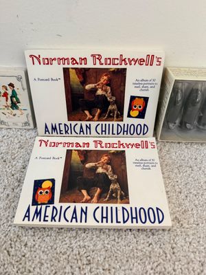 Norman Rockwell Postcard Books and Coca-Cola Miniature Bottles