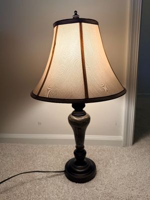 Traditional Faux Marble and Bronze Table Lamp
