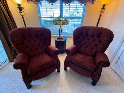Pair of Genuine La-Z-Boy Tufted Recliners