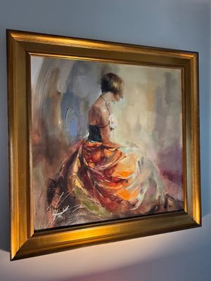 Anna Razumovskaya 'Pearl Necklace' Limited Edition Mixed Media - Signed Limited 18/50